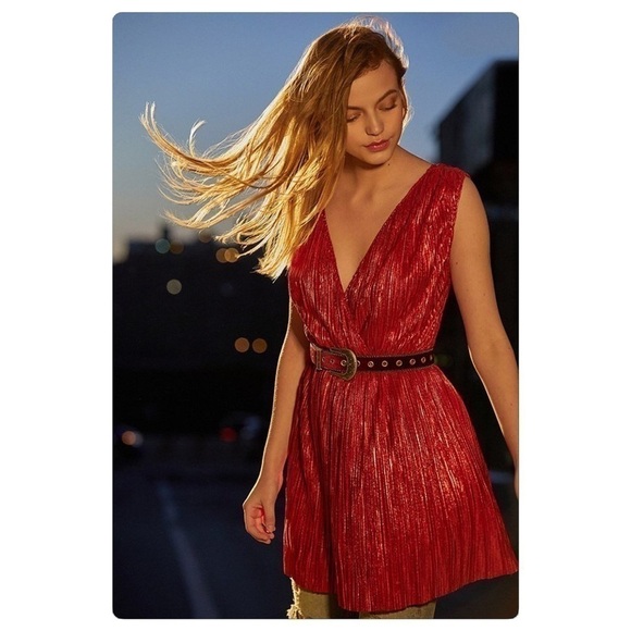 URBAN OUTFITTERS Oh My Love metallic formal shimmery dress size S - Picture 1 of 7